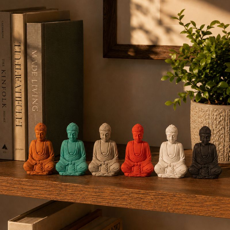 Mini Bouddha fini mat (Couleurs assorties)