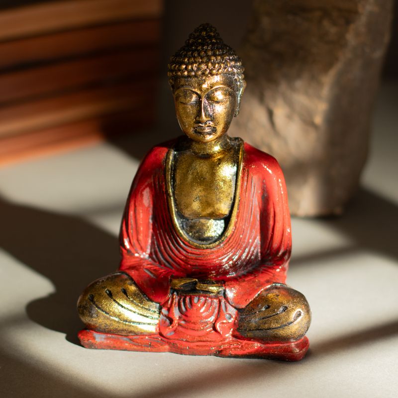 Bouddha Rouge et Or - Moyen