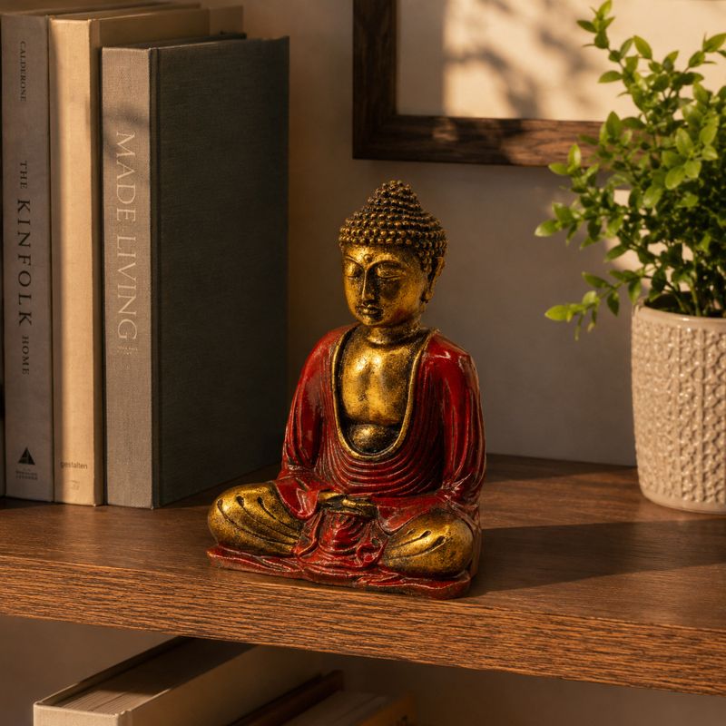 Bouddha Rouge et Or - Moyen