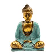 Bouddha bleu-vert et doré - Moyen