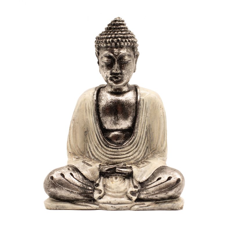 Bouddha blanc et gris - moyen