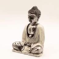 Bouddha blanc et gris - moyen