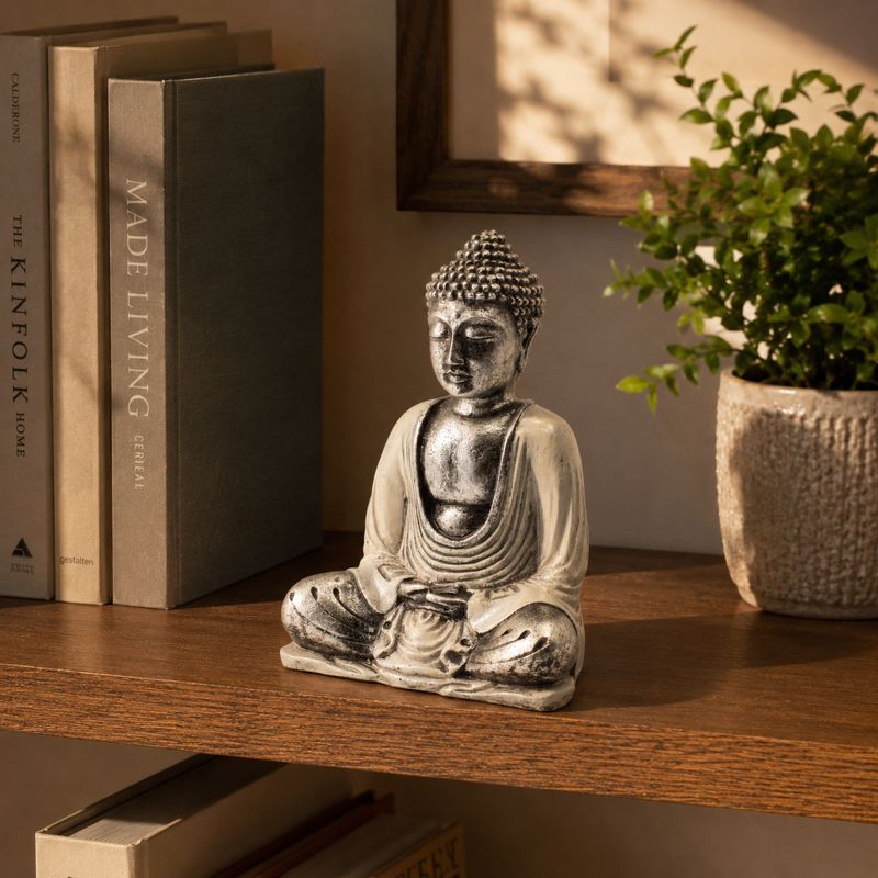 Bouddha blanc et gris - moyen
