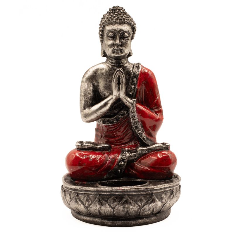 Porte-bougie Bouddha - Rouge - Moyen