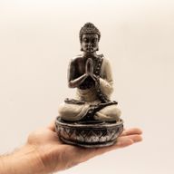 Porte-bougie Bouddha - Blanc - Moyen