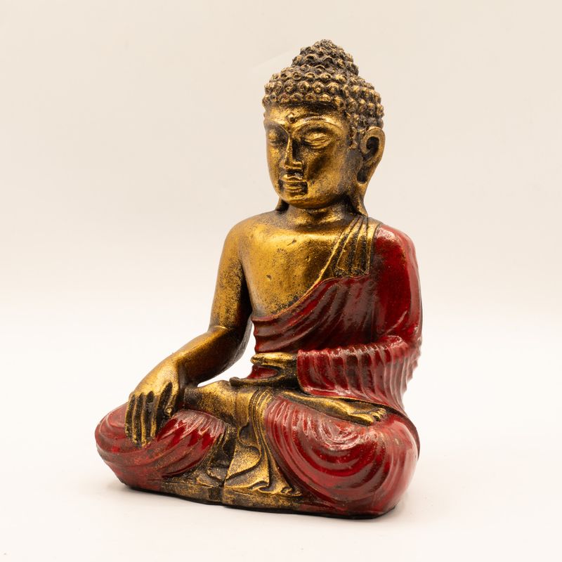 Bouddha rouge et doré - grand