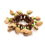 Shaker à main en coquille Kenari - Bracelet à grelots (15 pièces)