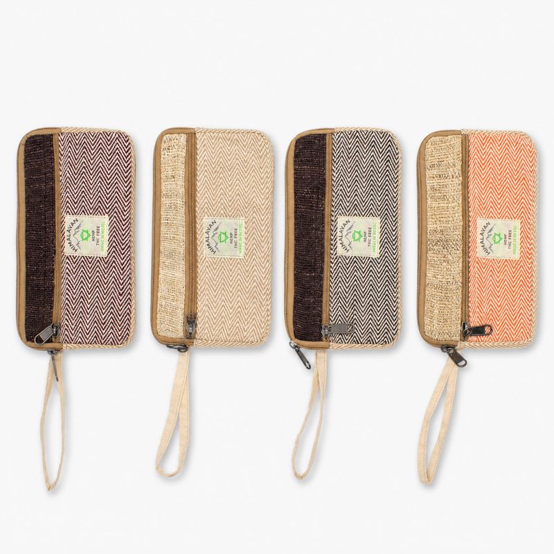 Pochette zippée en chanvre pour téléphone/Tobacoo/Anything (assortie)