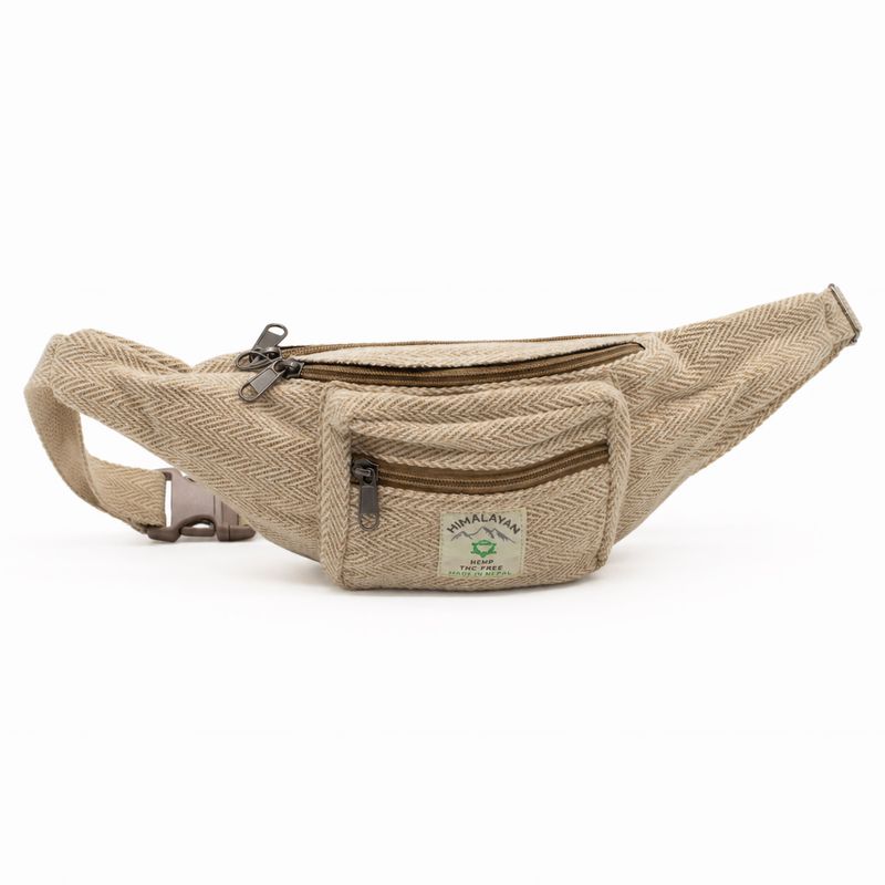 Sac banane en coton et chanvre - naturel