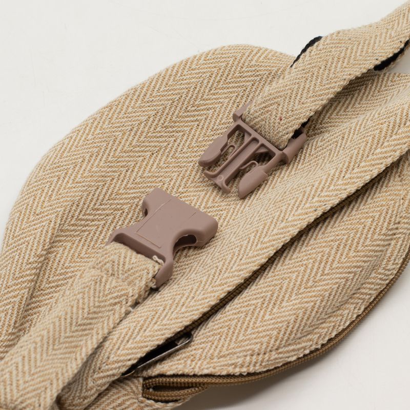 Sac banane en coton et chanvre - naturel