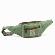 Sac banane en coton et chanvre - sauge