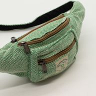 Sac banane en coton et chanvre - sauge