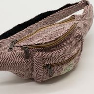 Sac banane en coton et chanvre - couleur bordeaux