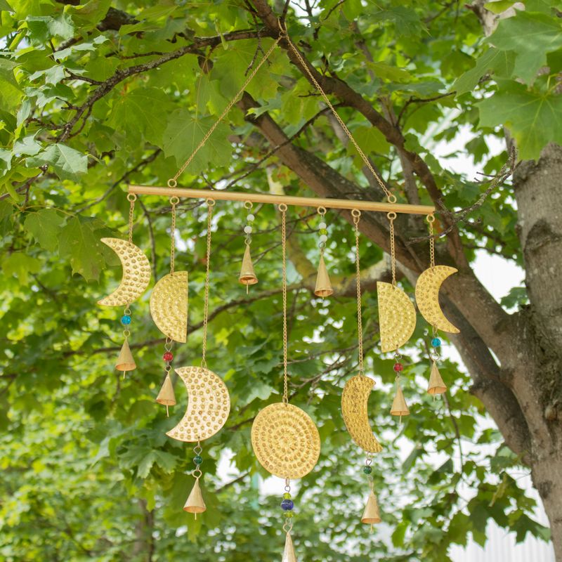 Carillons indiens - Carillons en laiton à phases de la Lune - 43×40 cm
