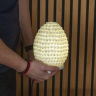 Lampe boho en coquilles de mer - coquille ovale Buting - 15 cm