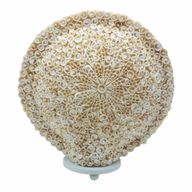 Lampe bohème en coquillage – coquille d'art taillée – grand rond – 30 cm