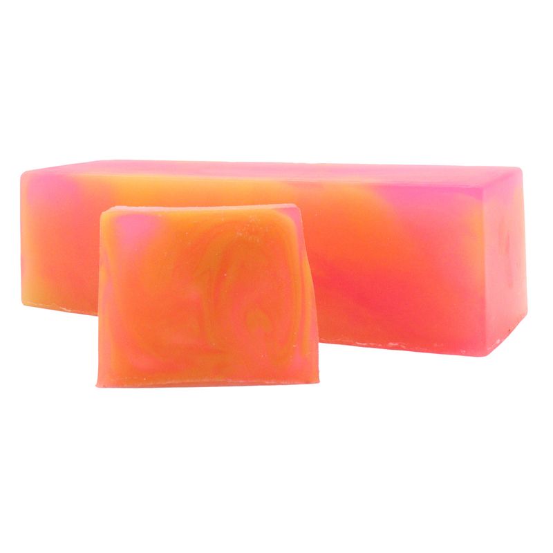 Pain de savon Charlotte rose tranché (13 pièces) - étiquette blanche