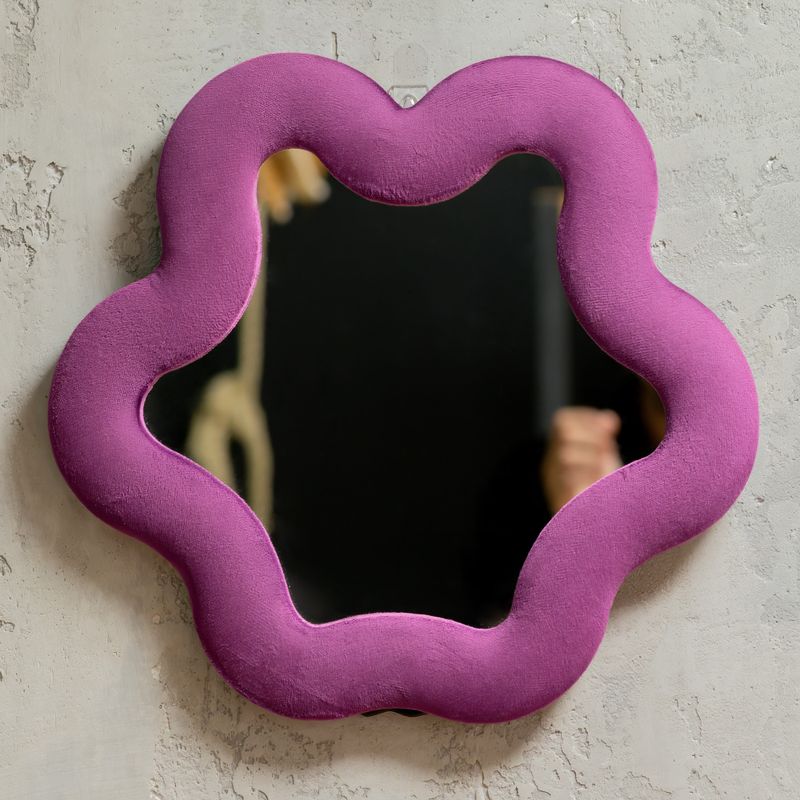 Miroir doux et sinueux - Étoile - Mauve