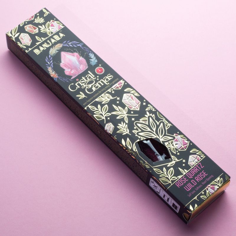 Banjara Cristal Gemmes - Quartz rose - Rose sauvage