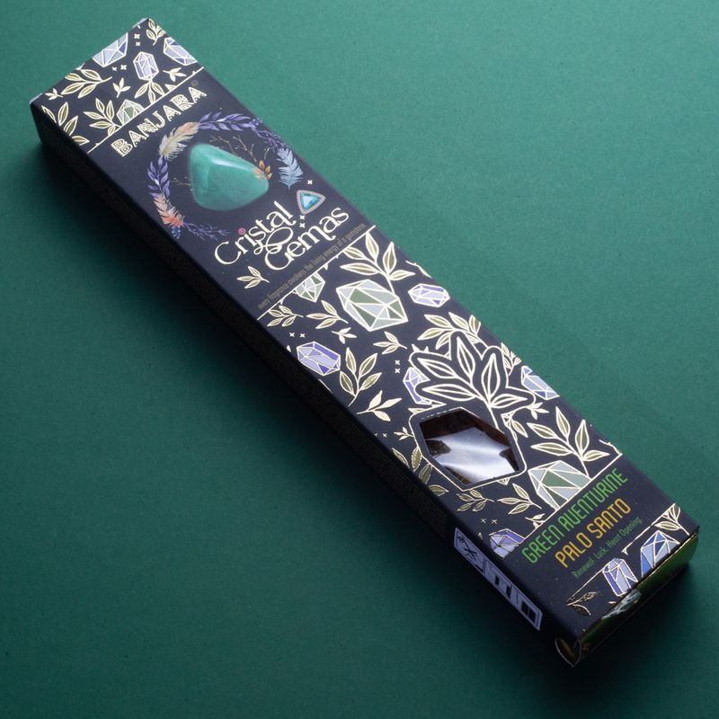 Banjara Cristal Gemmes - Aventurine verte Palo Santo