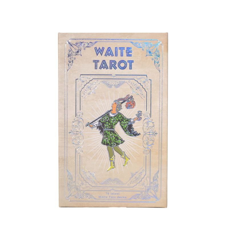 Ensemble de cartes de Tarot Waite à effet argenté – avec livret