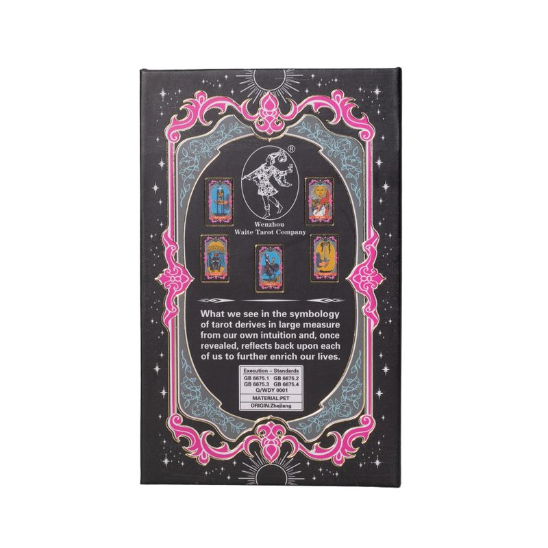 Ensemble de cartes de Tarot en feuille d'or - avec livret