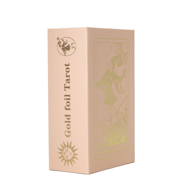Coffret cadeau de cartes de tarot à dorure rubis dans une boîte rose - avec livret