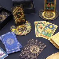 Ensemble de cartes de Tarot Waite à effet argenté – avec livret