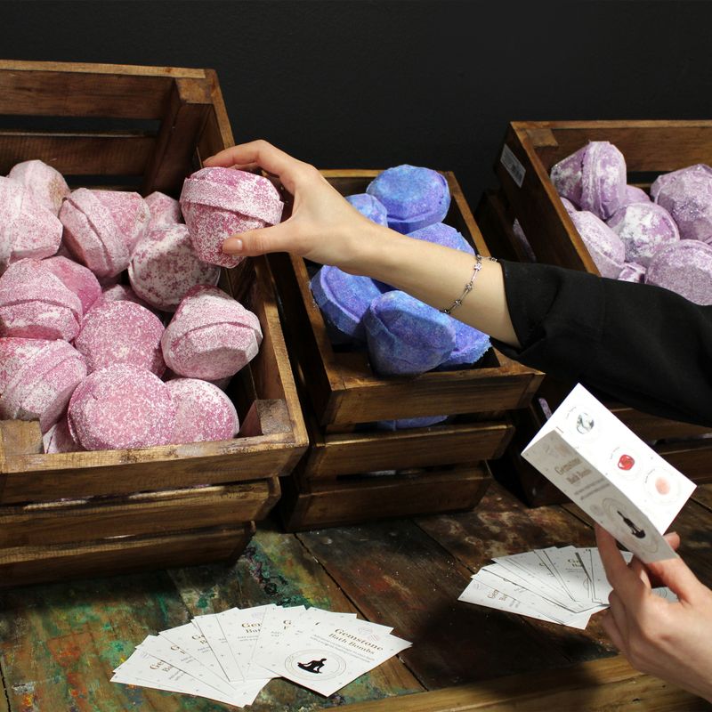 Pack de démarrage de bombes de bain en pierres précieuses - Boîtes brunes