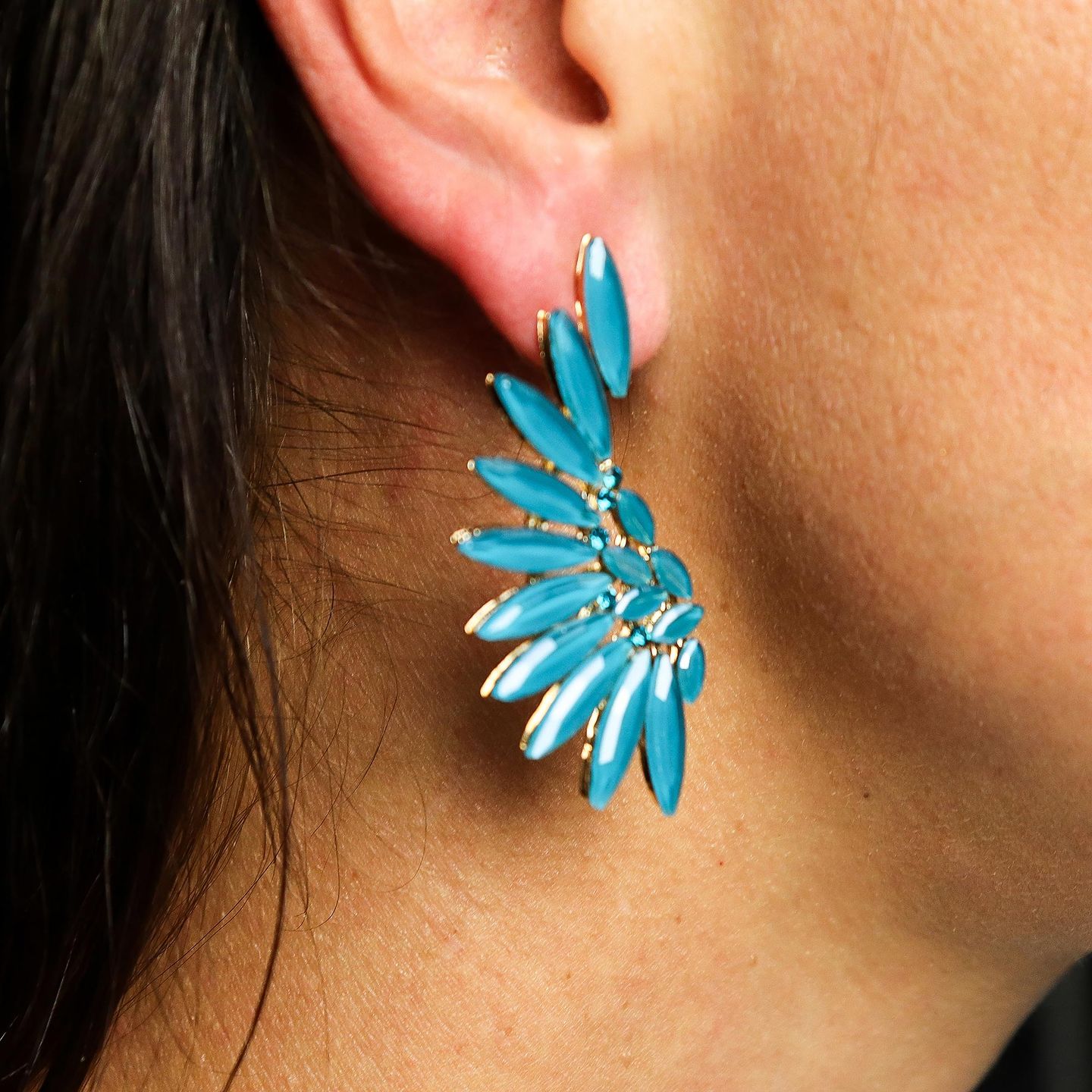 Boucle d'Oreilles en Verre Nymph Aurora