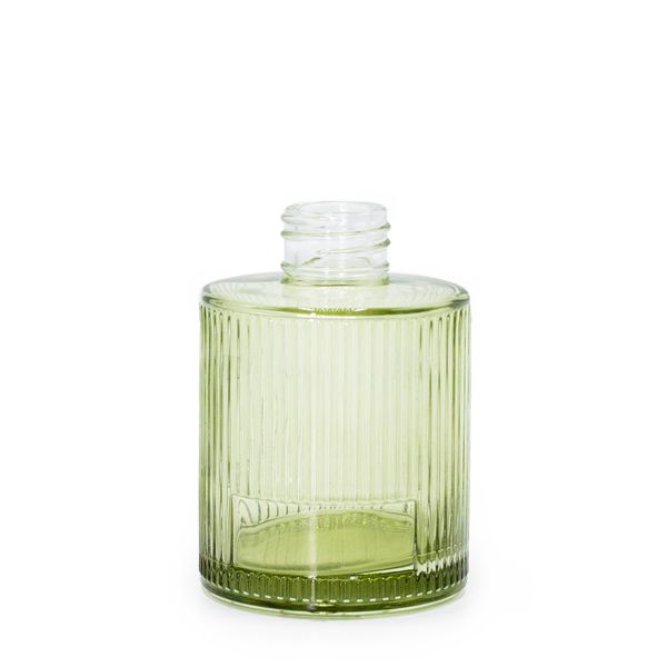 Flacon Diffuseur Rond Nervuré à Roseaux de 150 ml (col de 28 mm) - Vert Fumé