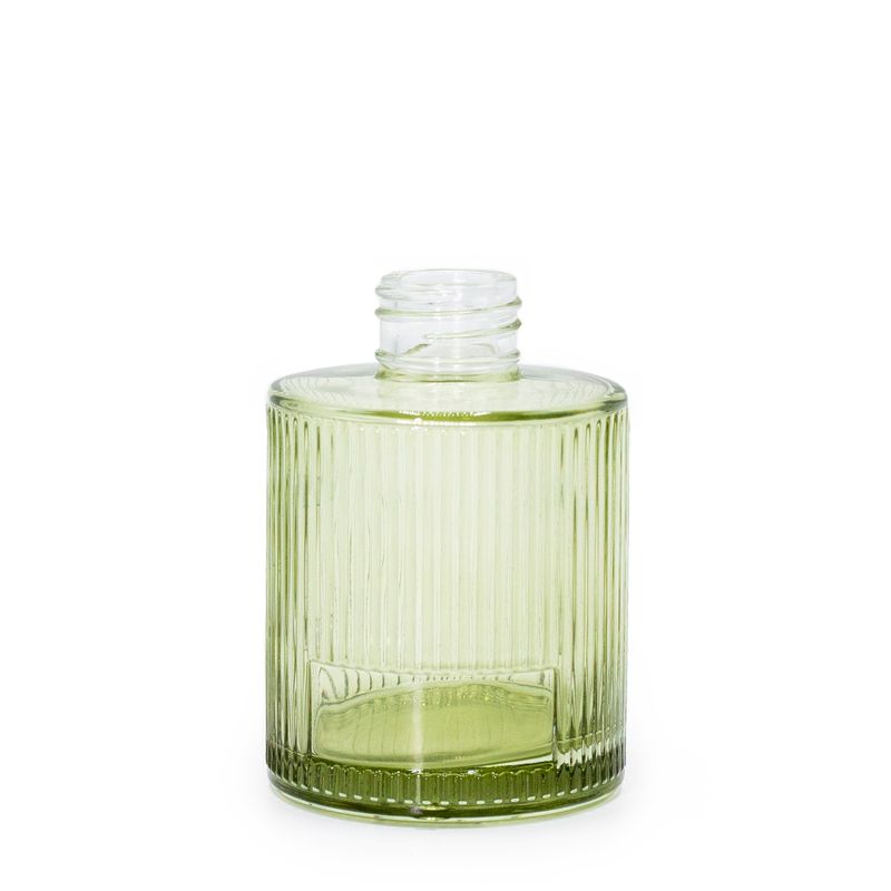 150 ml Bouteille diffuseur à roseaux ronde et nervurée (goulot de 28 mm) - Vert fumé