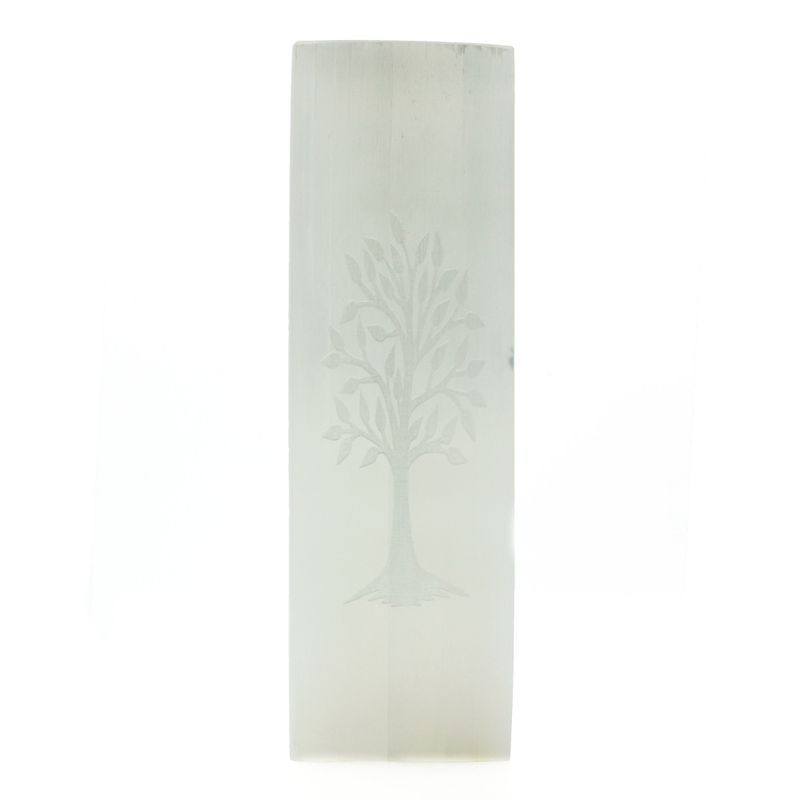 Lampe de sélénite en bloc de 25 cm - Arbre de Vie