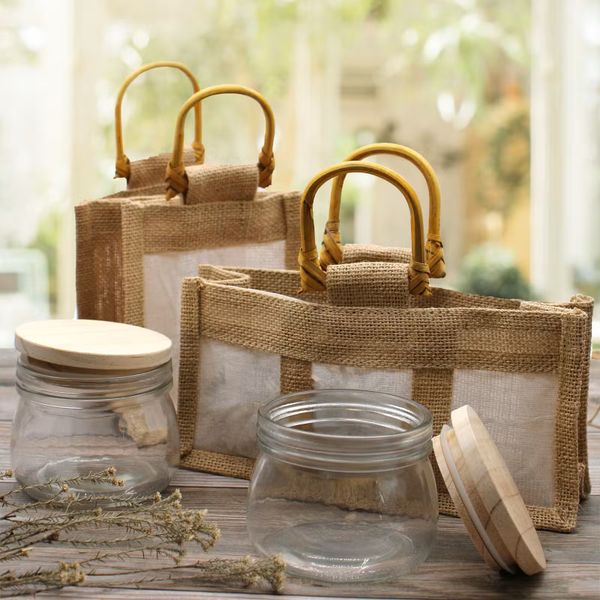 Panière Cadeau en Jute