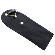 Rouleau facial en pierre précieuse - obsidienne noire avec pochette
