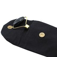 Rouleau facial en pierre précieuse - obsidienne noire avec pochette