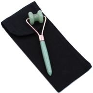 Rouleau de massage pour la ligne de la mâchoire - Jade avec pochette