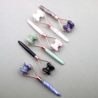 Rouleau mandibulaire en pierre gemme - sodalite avec étui