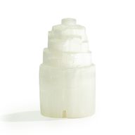 Lampe colonne en sélénite naturelle - 15 cm