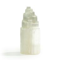 Lampe colonne en sélénite naturelle - 20 cm