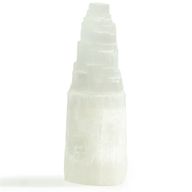 Lampe de tour en sélénite naturelle - 25 cm