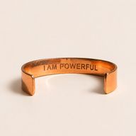 Bracelets en cuivre massif avec gravures d'affirmations (assortis)