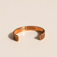 Bracelets en cuivre massif avec gravures d'affirmations (assortis)
