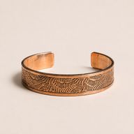 Bracelets en cuivre massif avec gravures d'affirmations (assortis)