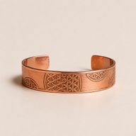 Bracelets en cuivre massif avec gravures d'affirmations (assortis)