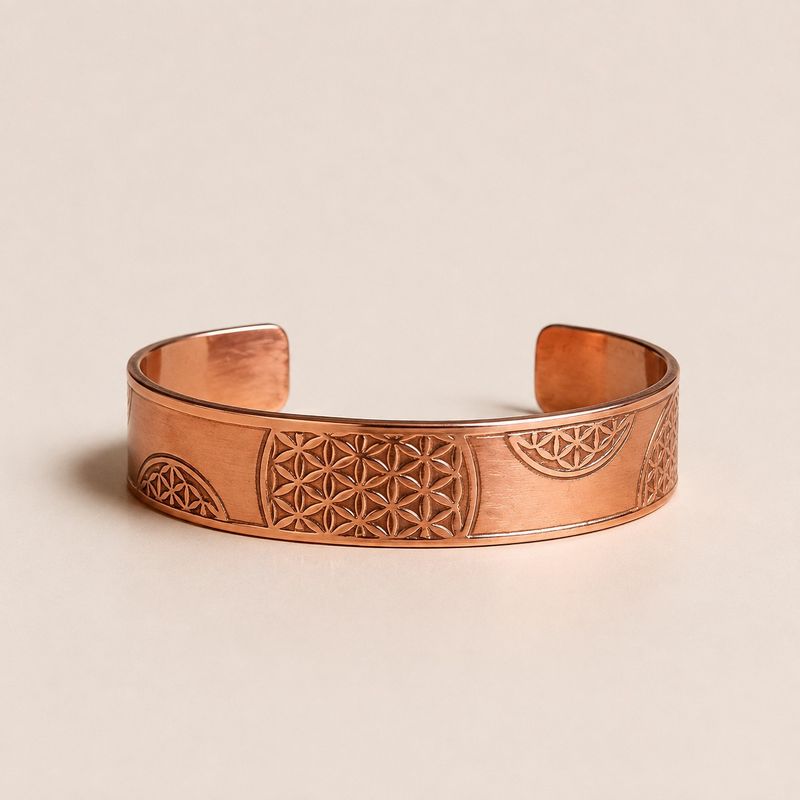 Bracelets en cuivre massif avec gravures d'affirmations (assortis)