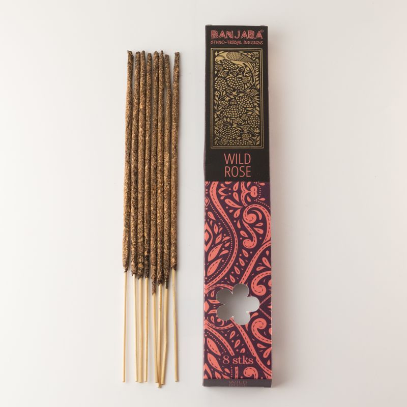 Bâtonnet de fumage Banjara extra-long - Rose sauvage