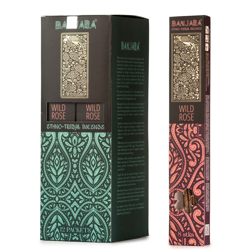 Bâtonnet de fumage Banjara extra-long - Rose sauvage