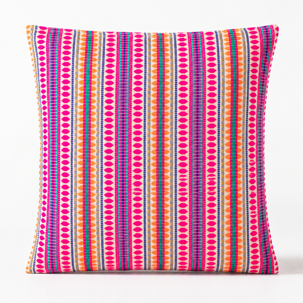 Housse de coussin classique - Rayures néon - 60 x 60 cm - Style Jumbo