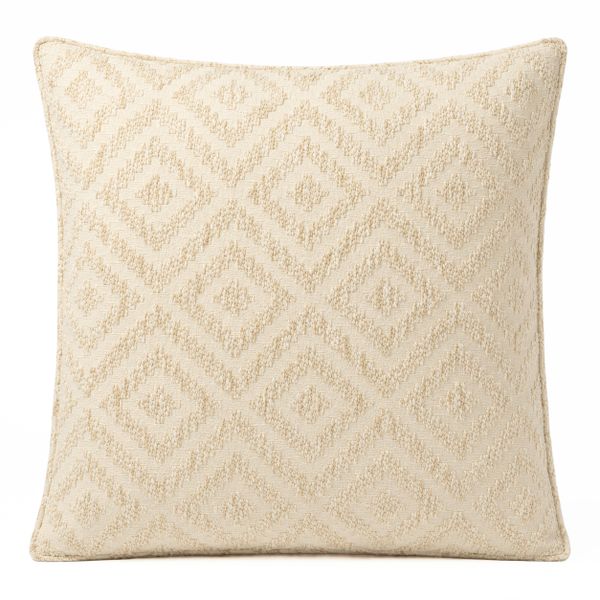 Housse de coussin classique - Géométrie neutre crème - 60 x 60 cm - Style Jumbo